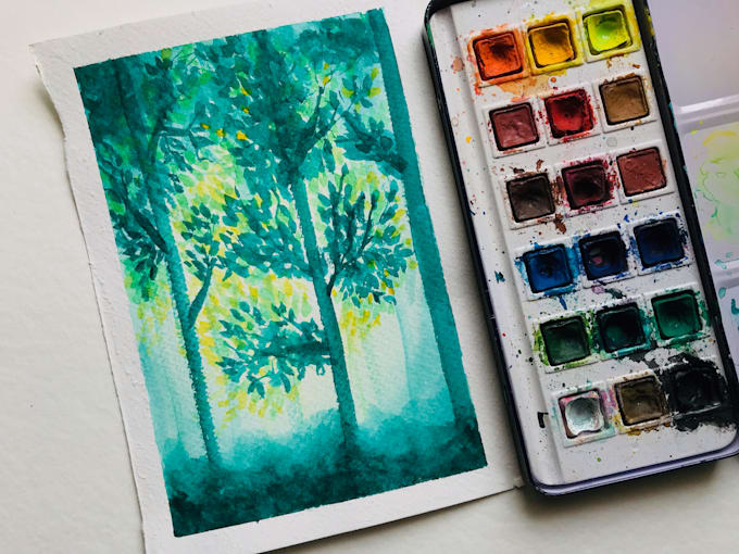 Help you learn how to paint watercolour and acrylic by Ishagajera Fiverr