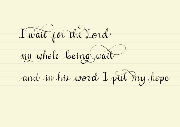 write cursive style handlettering in vector format