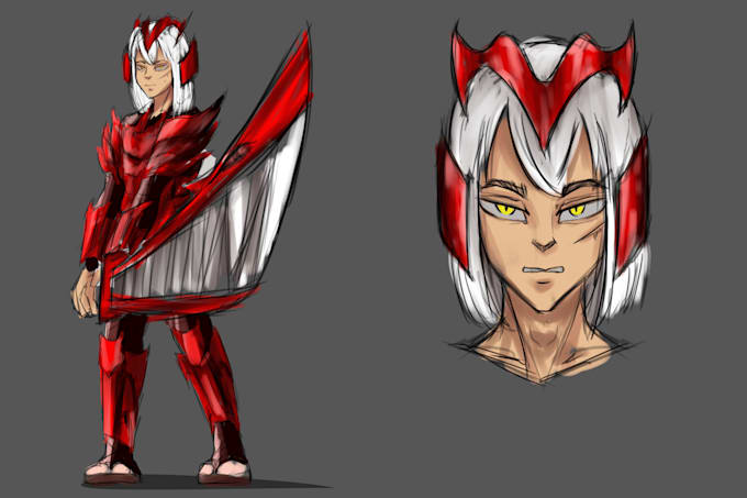 sketch character design and concept art