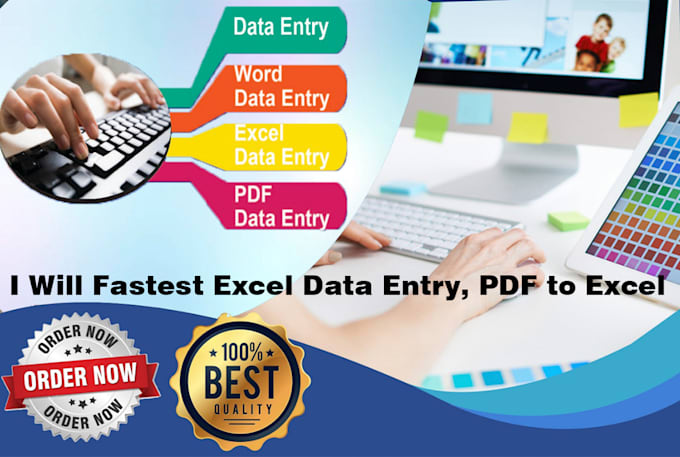 fastest excel data entry, PDF to excel