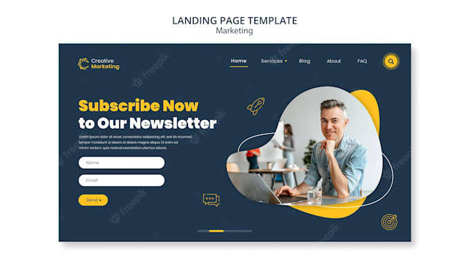 Create responsive landing page design using html css javascript by ...