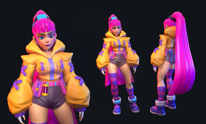 do a stylized 3d game character