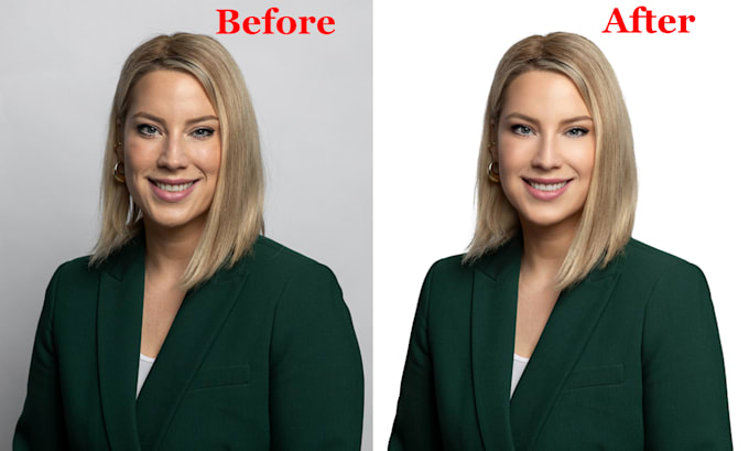 do corporate headshot retouching, portrait photo editing, and image retouching