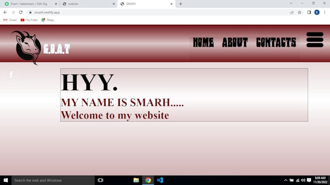 Design a website for you with pure html and css code, with awesome ...