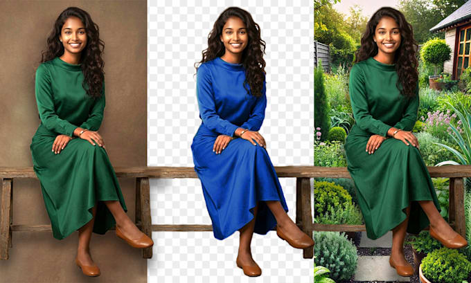 remove background, retouching and image editing