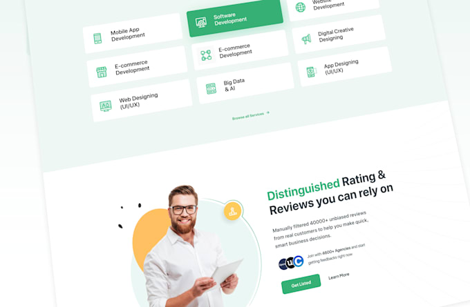design b2b website and landing page