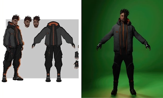 create realistic 3d character modeling for you