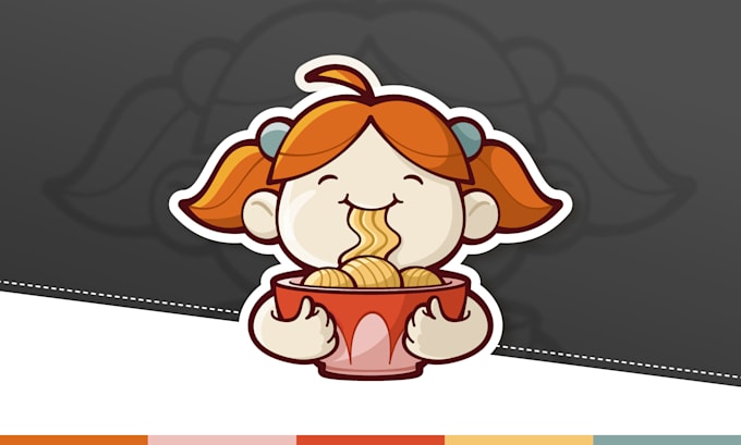 design cute cartoon logo or mascot character