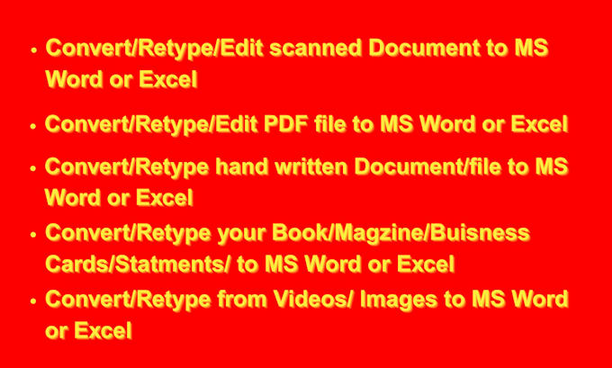 do any kind of ocr, scanned, pdf document, image to ms word