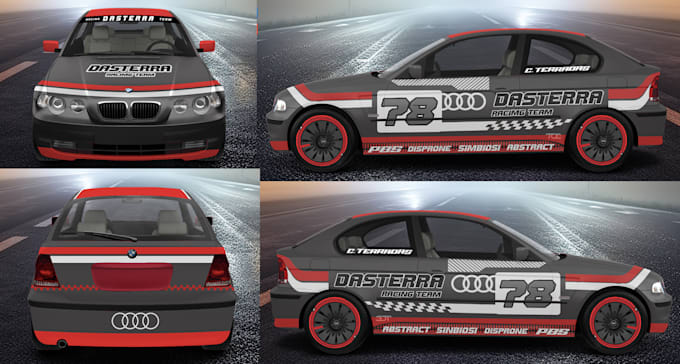 do racing car wrap design, sports car, itasha, livery car, vehicle wrap design