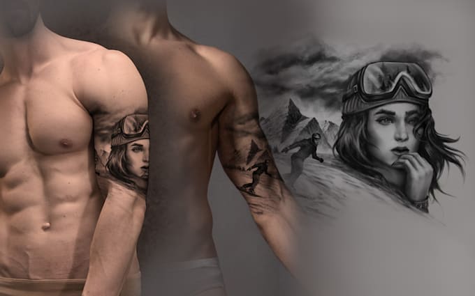paint a tattoo design  realistic unique drawing personal for you