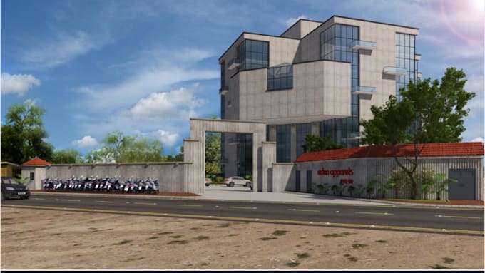 design industrial building with detail planning