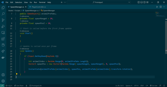 Write a simple c sharp script for your unity game by Soulrivers | Fiverr
