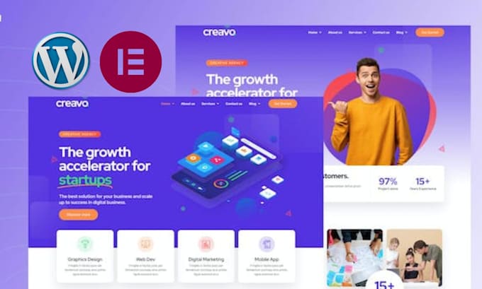 design responsive wordpress landing page by elementor pro