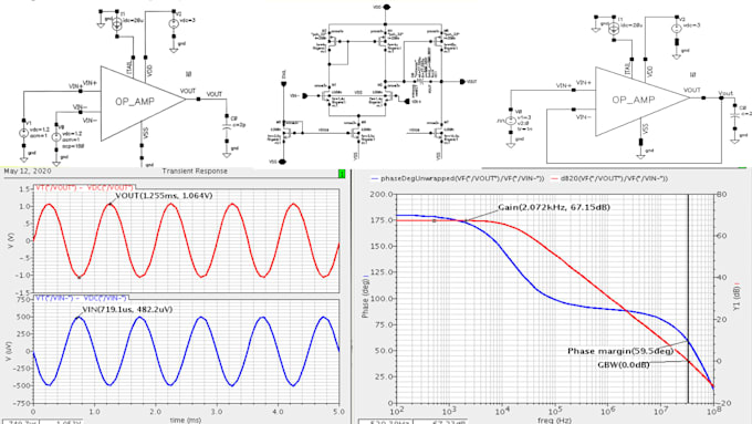 Do operational amplifier circuit design in virtuoso cadence by