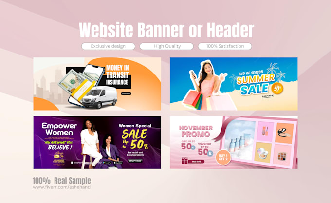 design website banner or header