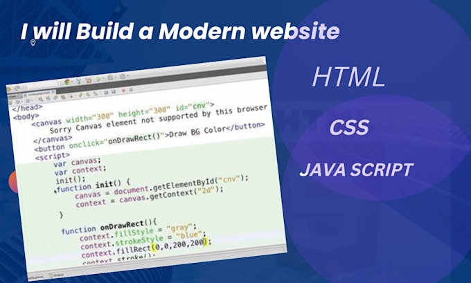 Create modern website by using html css js by Nidaamir951 | Fiverr