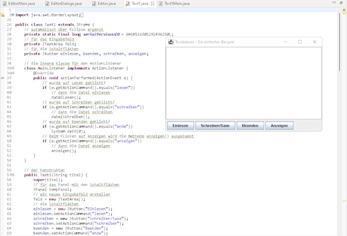make a java program of every size