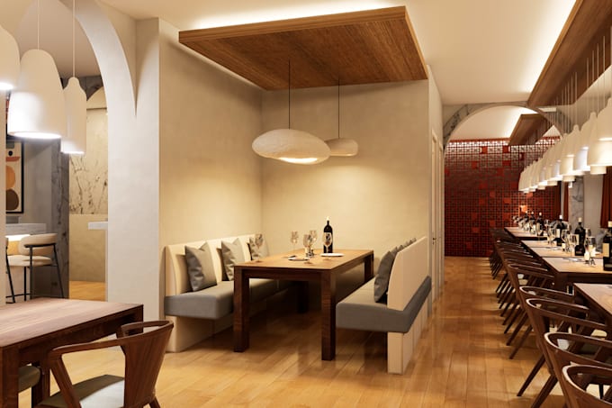 interior and exterior models in sketchup, renders in lumion and d5