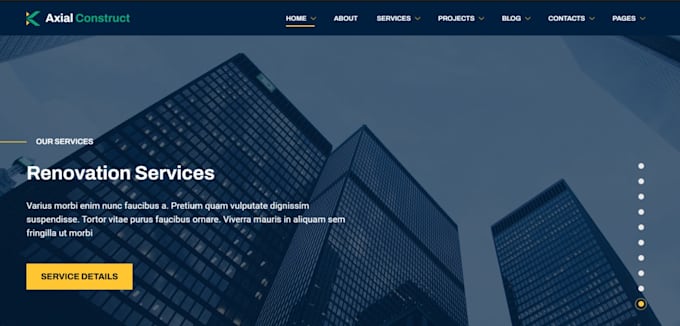 create construction website, plumbing, roofing website for construction company