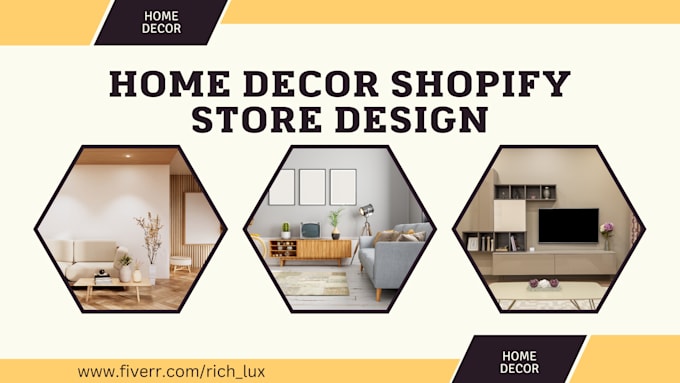 design profitable home decor shopify store, home decor website, home management
