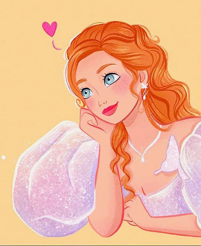 Draw your disney cartoon portrait with disney style by Guiliaalaice