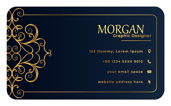 design stylish stunning visiting card, business card, name card, spot gold foil