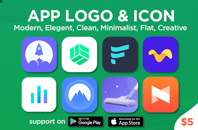Design modern app icon logo for ios and android by Master_design51 | Fiverr