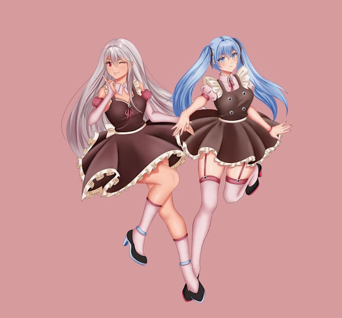 draw pretty anime girls, boys, fanart, illustrations