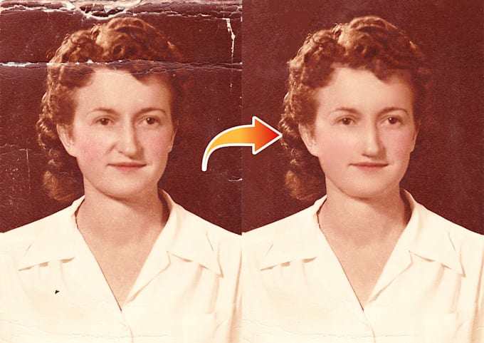 restore, repair, fix damaged photo