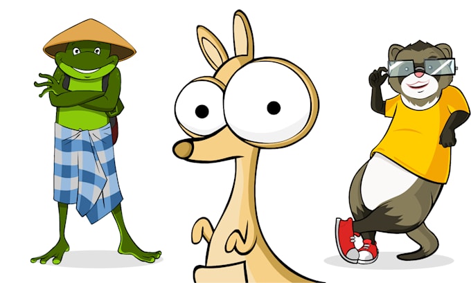 draw cartoon mascot character