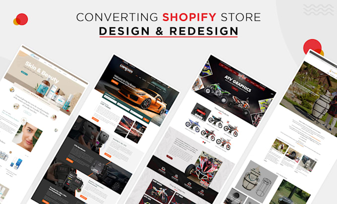 create shopify store design, shopify website design, shopify dropshipping store