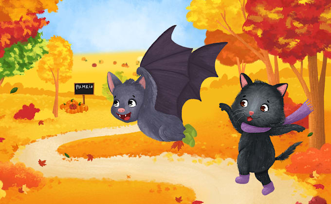 draw cute, whimsical animal illustrations for kids books