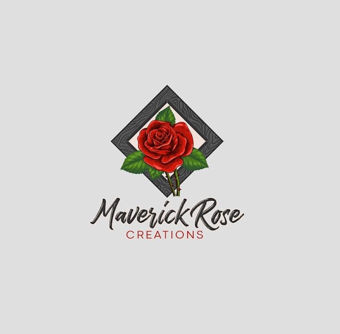 design favorite colore amazing rose logo