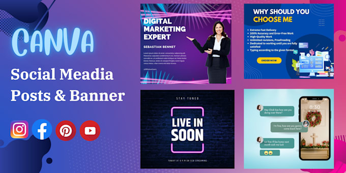 design unique social media posts and anything in canva
