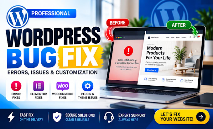 fix wordpress errors, bugs and plugin conflicts
