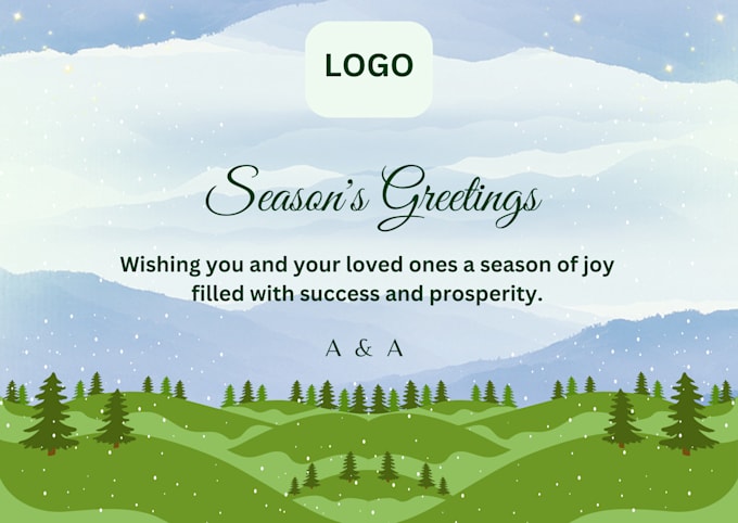 design seasonal greetings card