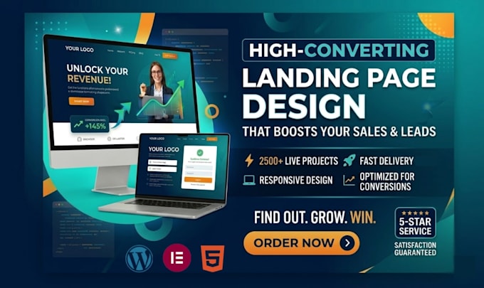 build a high converting wordpress elementor landing page or sales page