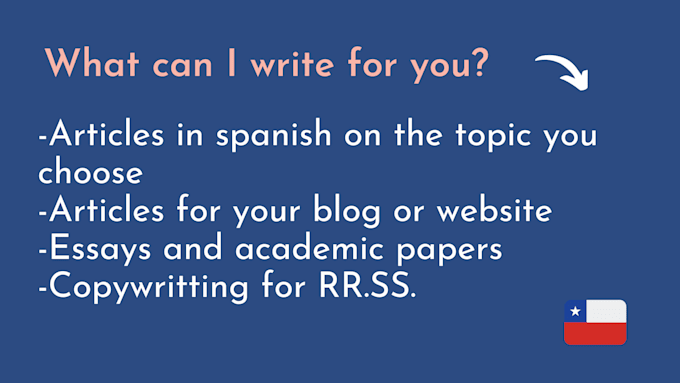 write articles for your website or blog in spanish