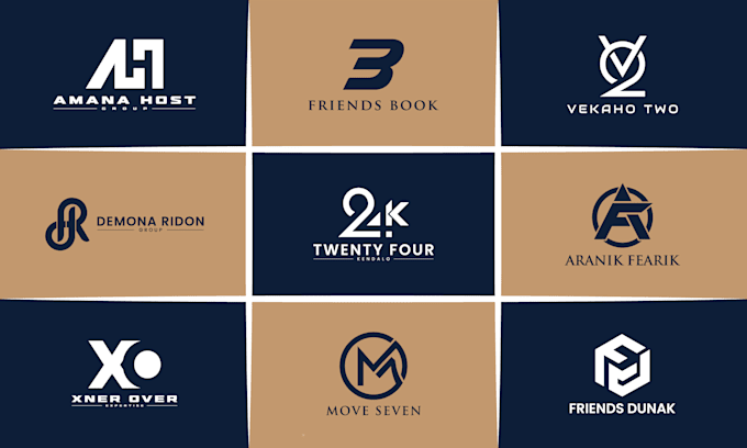 do professional creative minimalist monogram logo design