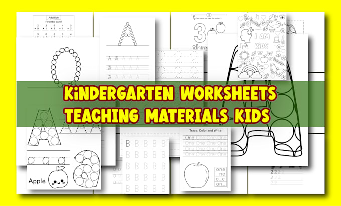 create kindergarten worksheets and teaching materials kids