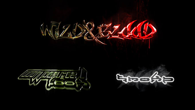 design y2k logo with a futuristic chrome efect to your brand