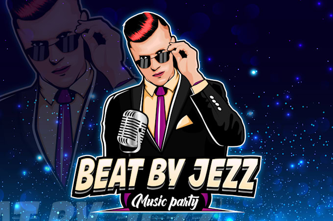 do mascot logo design for music, dj, artist, rock band
