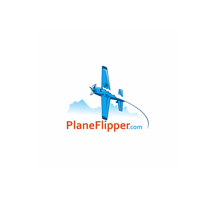 design elegant better plane flipper com logo