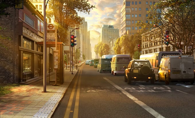 draw 2d bg, matte painting, portrait and watercolor