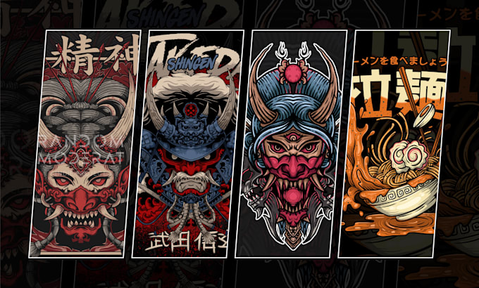 create an illustration for your brand with japanese style