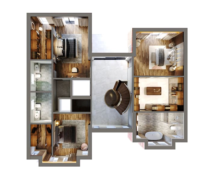 render interior and exterior 3d images