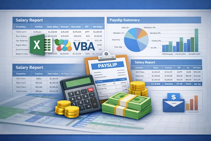 do salary and wages calculation by using excel vba
