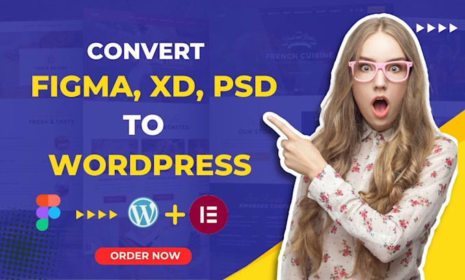 convert sketch, PSD, xd, figma to wordpress using elementor or elementor pro