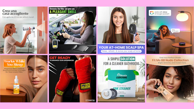 design amazon listing images, infographic and amazon a plus design